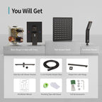 SR SUN RISE 12 Inch Oil Rubbed Bronze Shower Faucet Set, Wall-Mount Adjustable - Image 9