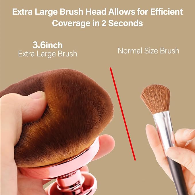 Extra Large Body Makeup Brush For Self Tanner, Leg Makeup &Bronzer Blend - Image 3