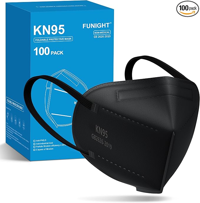 Funight KN95 Face Mask 5-Ply Breathable Filter Efficiency≥95% Protective Cup by Funight