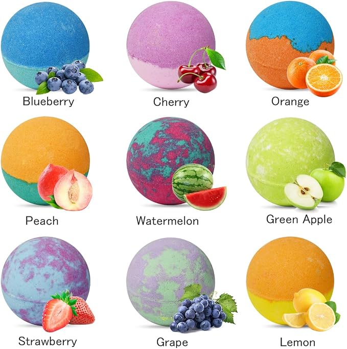 Bath Bombs for Kids with Toys Inside, 9 Pack Handmde Bath Bombs Set with - Image 6