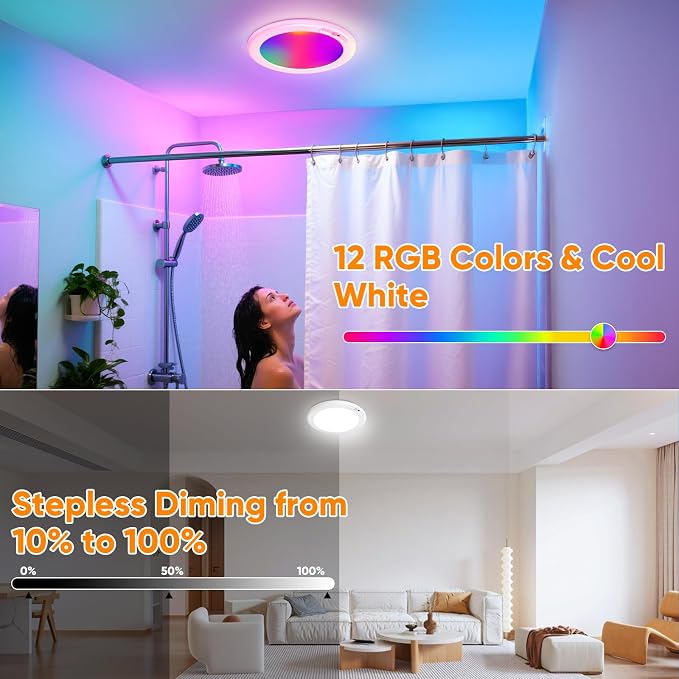 2 Pack Rechargeable Motion Sensor Ceiling Light - Image 5