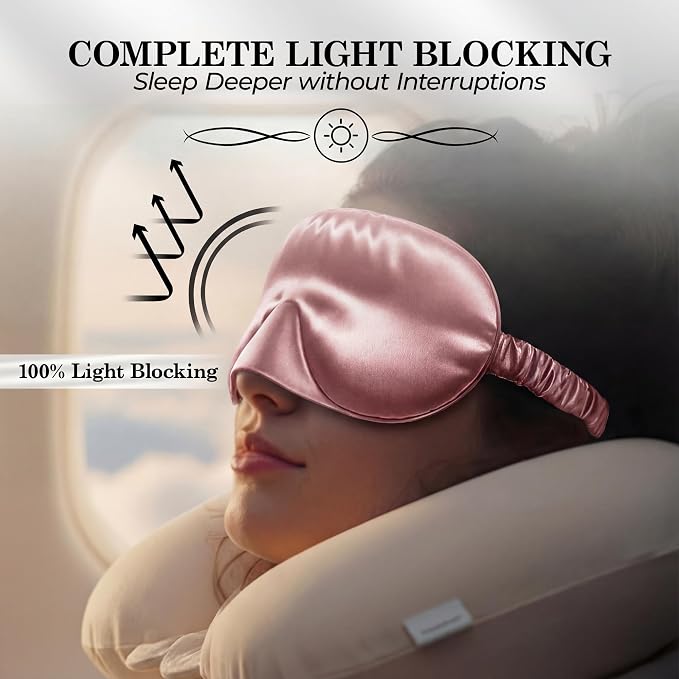 SLEEP SANCTUARY 100% Pure Mulberry Silk Sleep Mask - Image 3