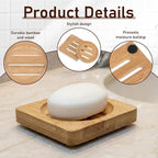 2 PCS Shower Steamer Holder Wood Soap Dish Holder Bamboo Soap Dish Wooden Soaps - Image 7