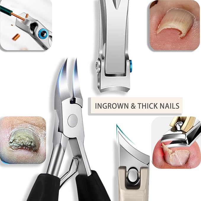 Toenail Clippers for Seniors Thick Toenails Angled Head Large Toe Nail Clippers - Image 5