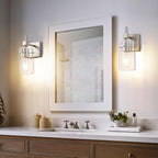 SOLFART 1 Light Vintage Vanity Light Brushed Nickel Bathroom Light Fixture Over - Image 3