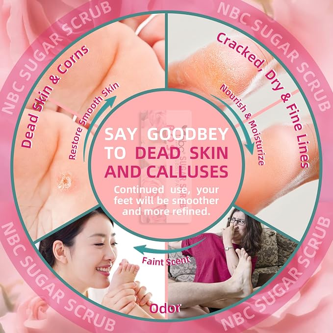 Foot Exfoliating Scrub, Sugar Scrub, Dead Skin Remover - Image 3