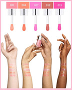Hydrating Plumping Lip Glow Oil, Shine Tinted Lip Gloss, Glow Reviver Lip Oil - Image 5