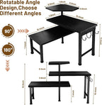 Counter Organizer Shelf, 3 Tier Moveable Black Corner Shelf Organizer - Image 3