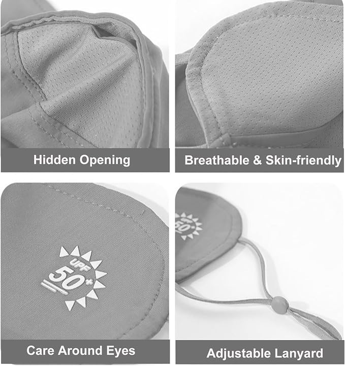 2Pcs UV Face Mask, Sun Masks for Women, Cooling Breathable Face Cover for - Image 4