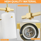SOLFART 3-Light Bathroom Vanity Light, Modern Brushed Gold Wall Lights - Image 6
