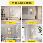 12-Bars Gold Heated Towel Rack–23" Wall Mounted Towel Warmer - Image 7
