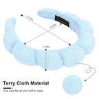 3 Pack Hairband for Washing Face, Skincare Headbands Makeup Headband Sponge - Image 2