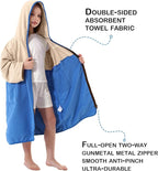 Hiturbo Kids Bath Towel Hoodie: Zipper Surf Poncho Long Sleeve Quick Dry - Image 3