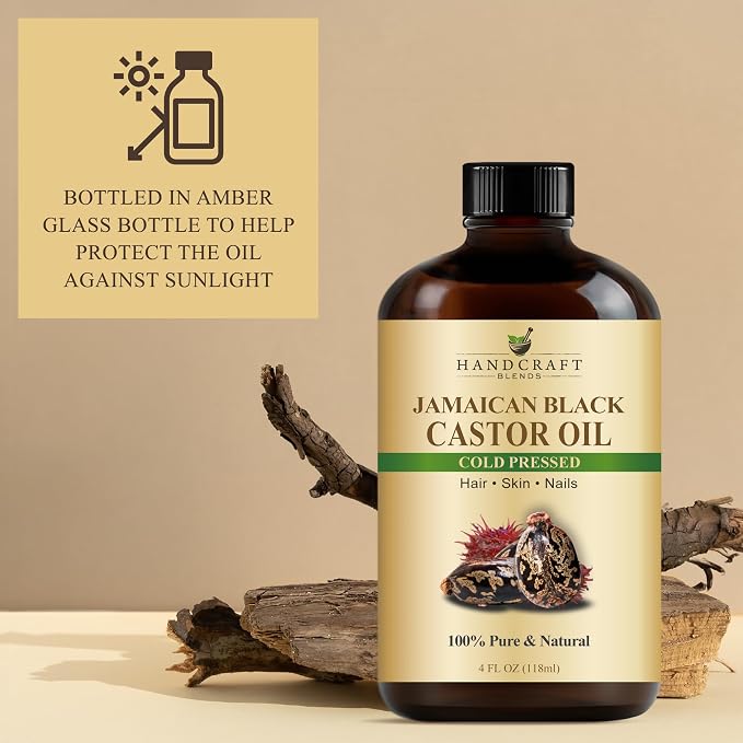 Handcraft Blends Cold-Pressed Jamaican Black Castor Oil 4 Fl Oz | Glass Bottle - Image 7