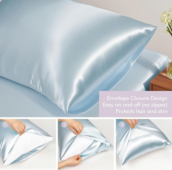 Vegan Silk Sleep Set, Vegan Silk Pillowcase - Image 3