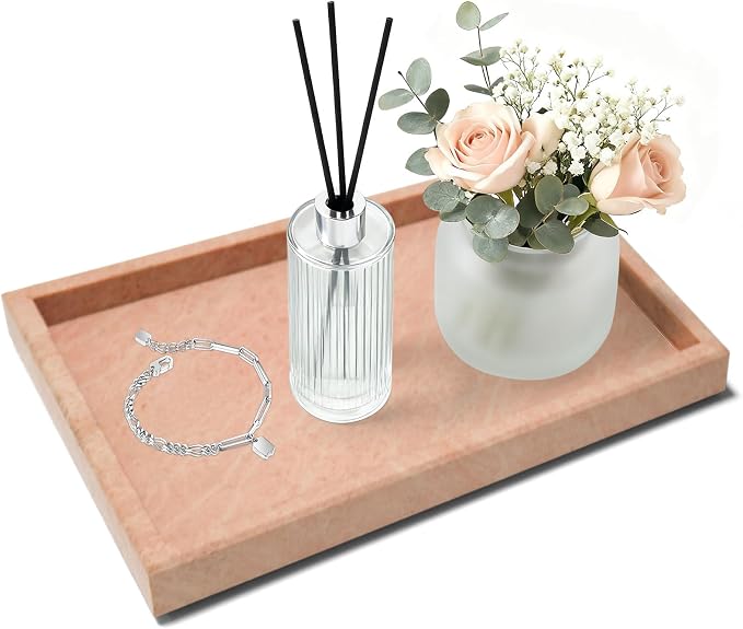 Pure Natural Marble Tray for Bathroom, Sink. Cosmetics, toiletries, etc. can be by Unknown