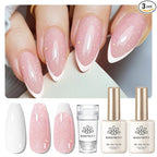 Born Pretty French Manicure Kit, Nail Stamper and 2Pcs Gel Nail Polish by BORNPRETTY
