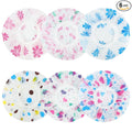 6 Pcs Shower Caps, Waterproof Bath Caps Plastic Reusable Shower Caps Elastic by Pengxiaomei