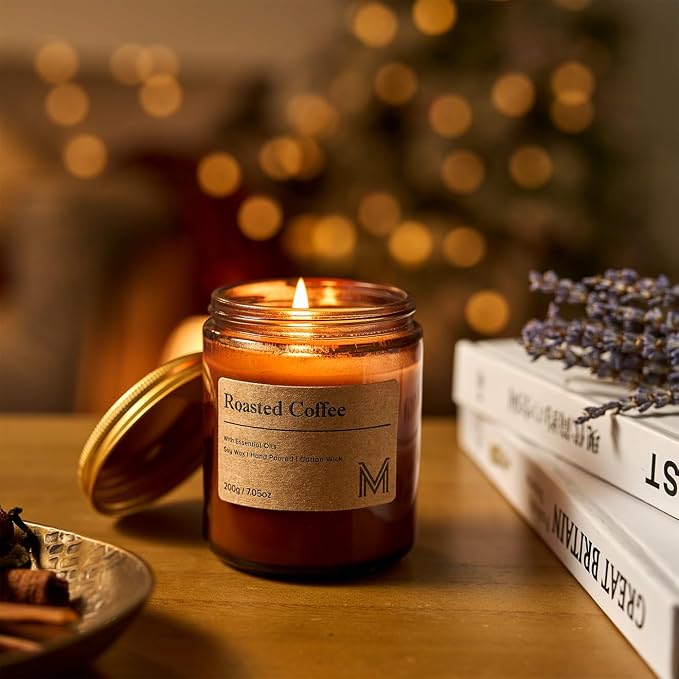 M&SENSE Roasted Coffee Scented Christmas Candle Gift, Aromatherapy Candle Set - Image 6