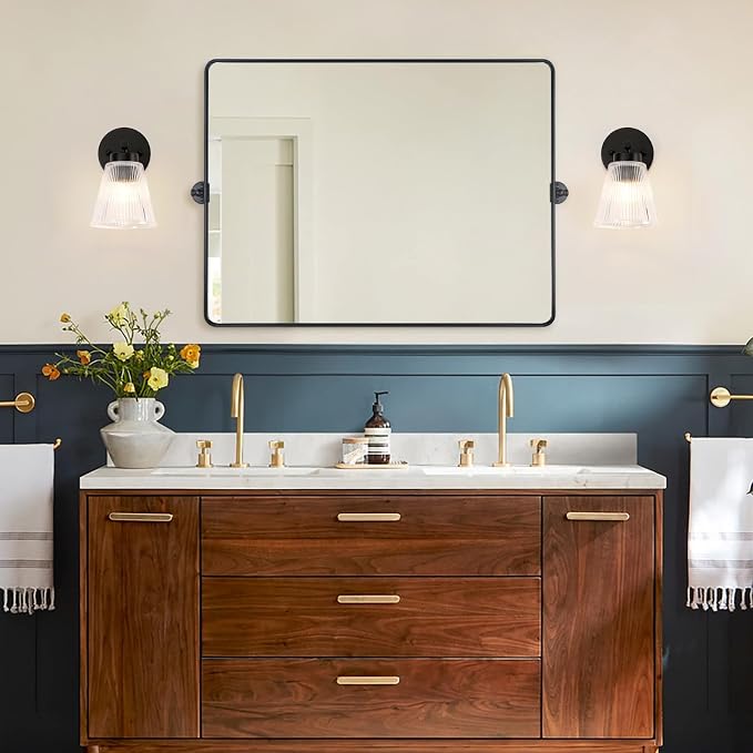 OCIOC Set of 2 Wall Sconces for Bathroom, Mount Lighting Lanterns for Mirror - Image 7