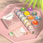 Inspireyes Chakra Candles Set of 7, Meditation Crystal Scented Candles Gift Set - Image 5