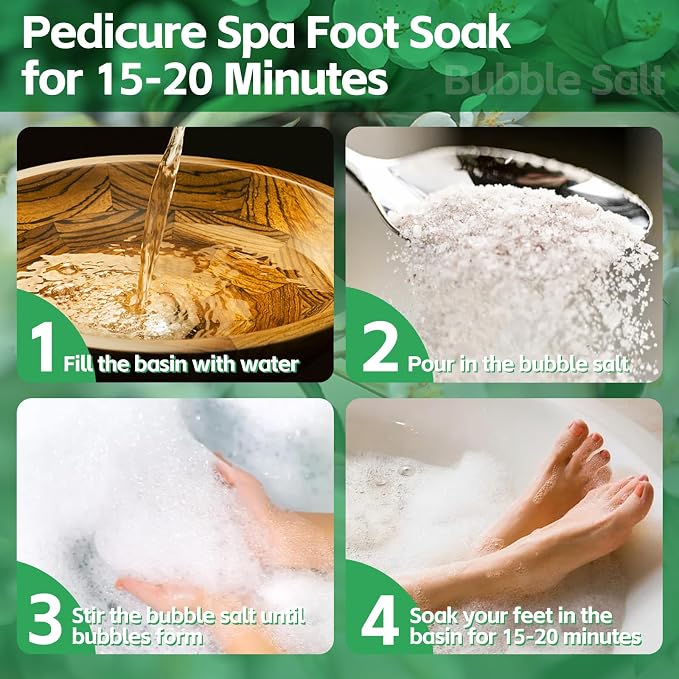 Pedicure Foot Soak, Foot Spa Soak, Pedicure Kit, Bubble Foot Bath - Image 4
