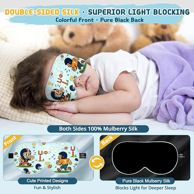 Kids Sleep Mask – 100% Mulberry Silk Eye Mask - Image 4