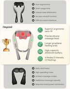 Heycool Cordless Neck and Shoulder Massager, Graphene Heating, Upgraded Shiatsu - Image 6