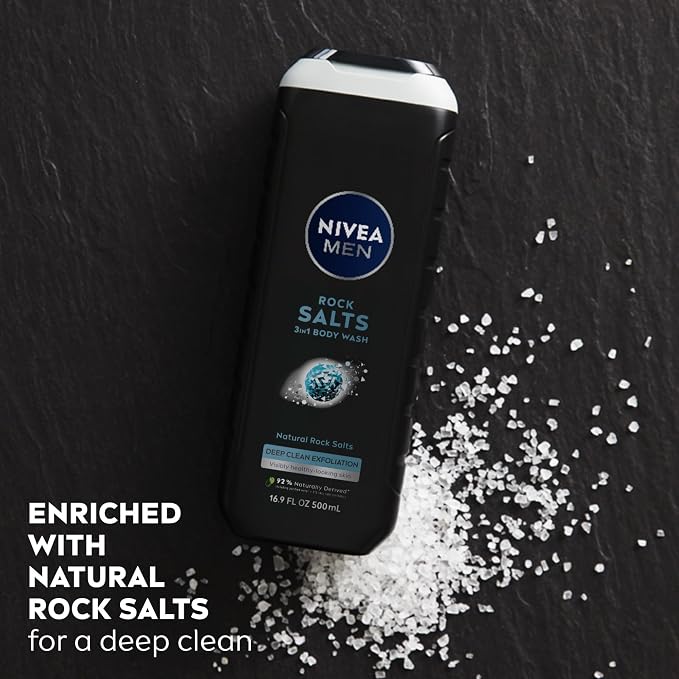 NIVEA MEN Deep Clean Rock Salts Body Wash - Image 3