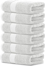 White Classic Luxury Silver Hand Towels by WhiteClassic