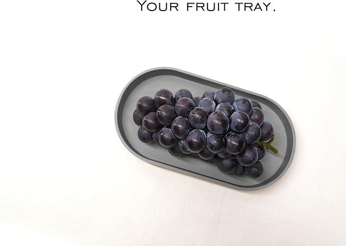 Gray Small Tray, Oval Tray for Kitchen Counter, Bathtub Bathroom Vanity Items - Image 8