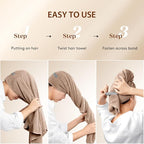 YFONG Large Hair Towel Wrap for Women, Super Absorbent Microfiber Hair Towel - Image 7