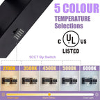 Modern LED Bathroom Light Fixtures Dimmable 2-Light Black Vanity Light - Image 3