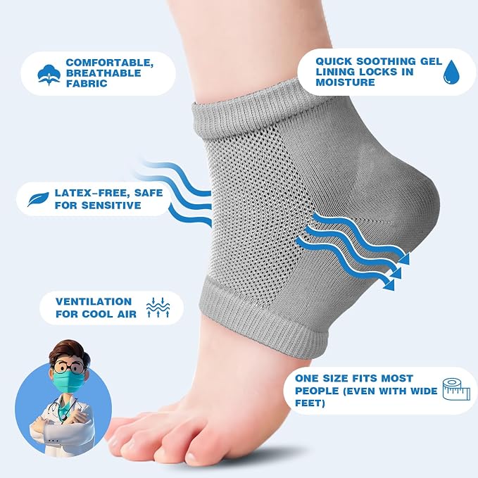 TEAWOO 6 Pairs Moisturizing Heel Socks - Image 5