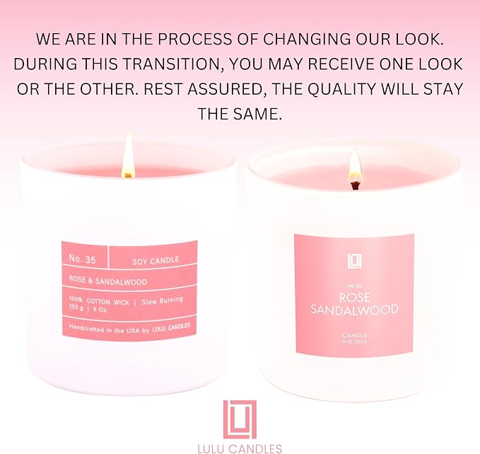 Lulu Candles | Rose & Sandalwood | Smells Floral & Woody | Luxury Scented Soy - Image 2