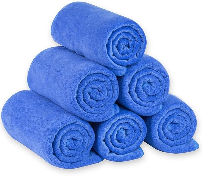 JML Microfiber Bath Towels, Large Bathroom Towel Set 6 Pack by JML