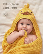 Blissful Diary Muslin Baby Hooded Towel 2 Pack, Soft & Absorbent Bath Towel - Image 3