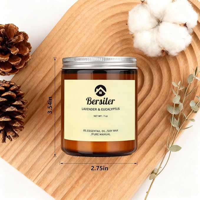 Aromatherapy Candles, Scented Candles, 7OZ Lavender Eucalyptus Candles Stress - Image 8