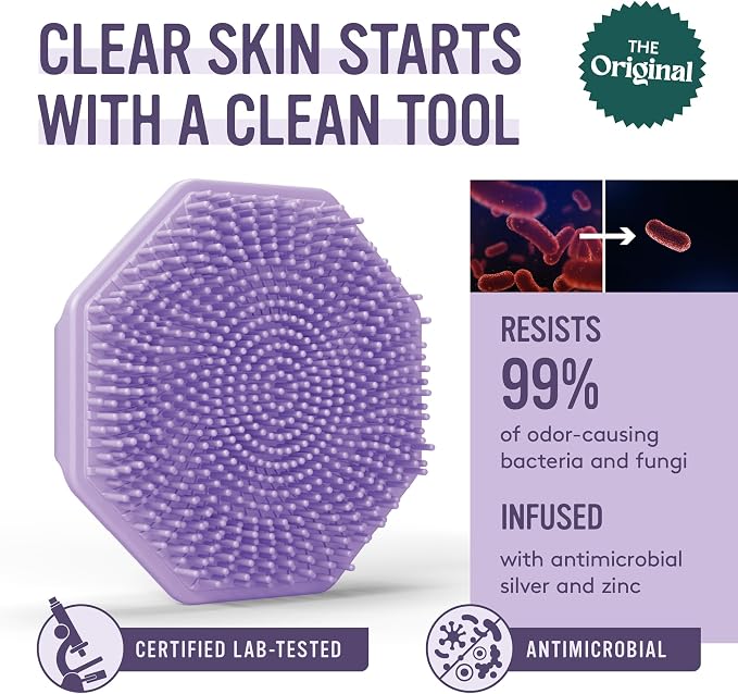 Sud Scrub® Antimicrobial Silicone Face Scrubber, 1 Pack, Gentle Face Exfoliator - Image 2