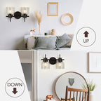 2 Lights Bathroom Vanity Light, Bronze Modern Wall Light Fixtures Over Mirror - Image 9