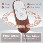 VALGELUIK 17x33 Heating Pad for Pain Relief | Ultra-Soft Microplush Fabric | 6 - Image 2