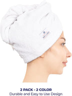 American Soft Linen 100% Cotton Hair Towels - Image 3