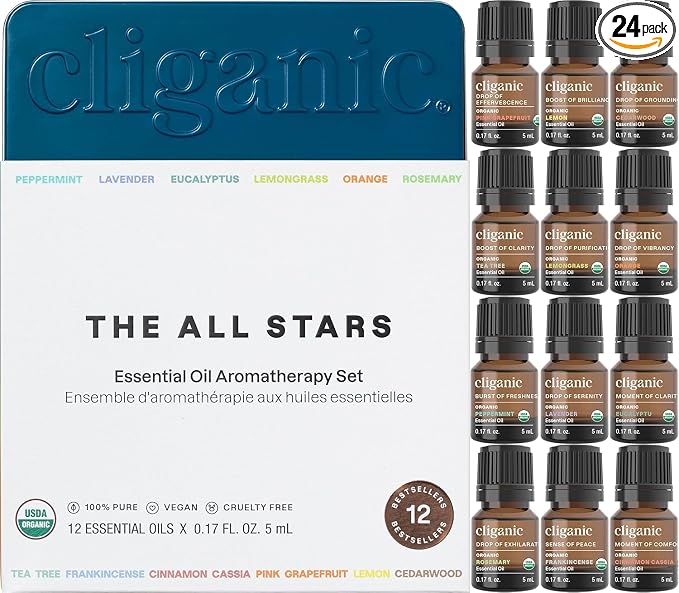 Cliganic Organic Essential Oils Set by Cliganic