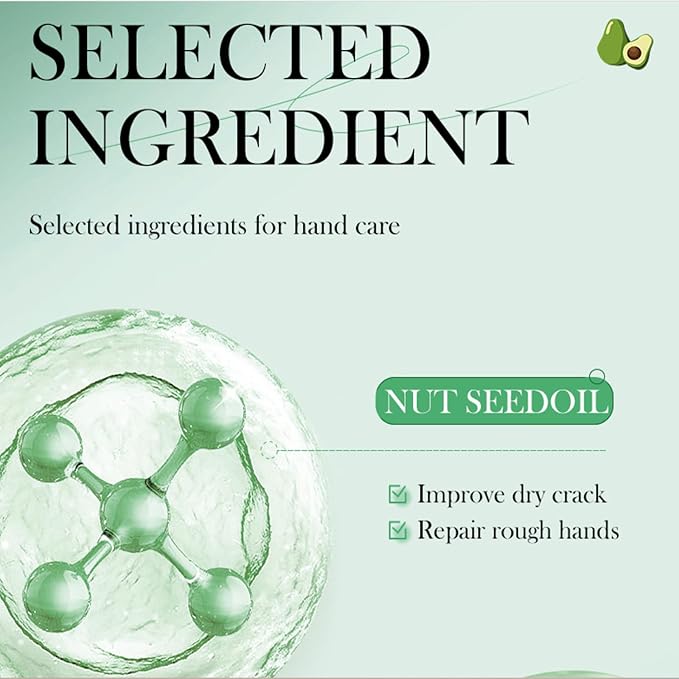 Disposable Avocado Hand Cream for Dry Cracked Hands, Travel Size Mini Hand - Image 4