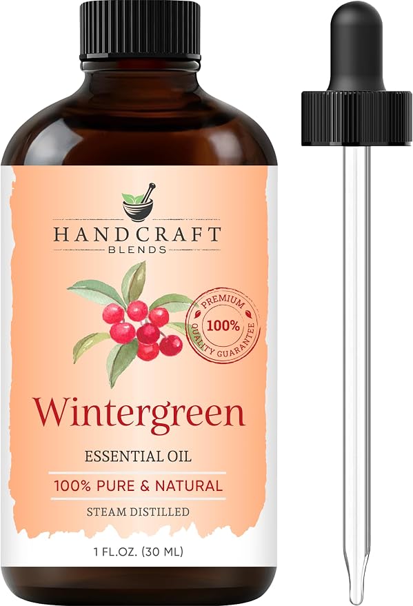 Handcraft Blends Wintergreen Essential Oil – 1 Fl Oz – 100% Pure and Natural – by HandcraftBlends