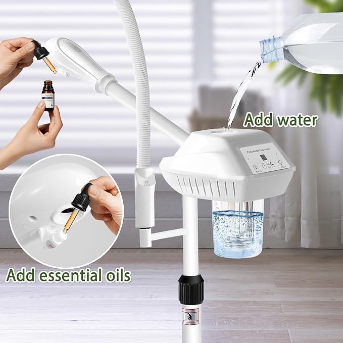 Professional Facial Steamer for Deep Hydration, 2in1 Ozone Face Steamer - Image 5