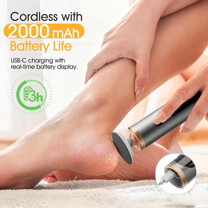 Electric Callus Remover for Feet, Rechargeable Pedicure Tools for Feet - Image 4