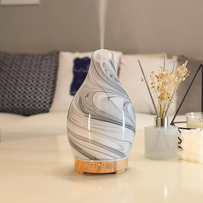Essential Oil Diffuser, Art Glass Ultrasonic Aromatherapy Diffuser by inrorans