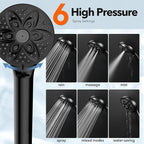 6-Setting Filtered Handheld Shower Head, JDO High Pressure Shower Head - Image 5