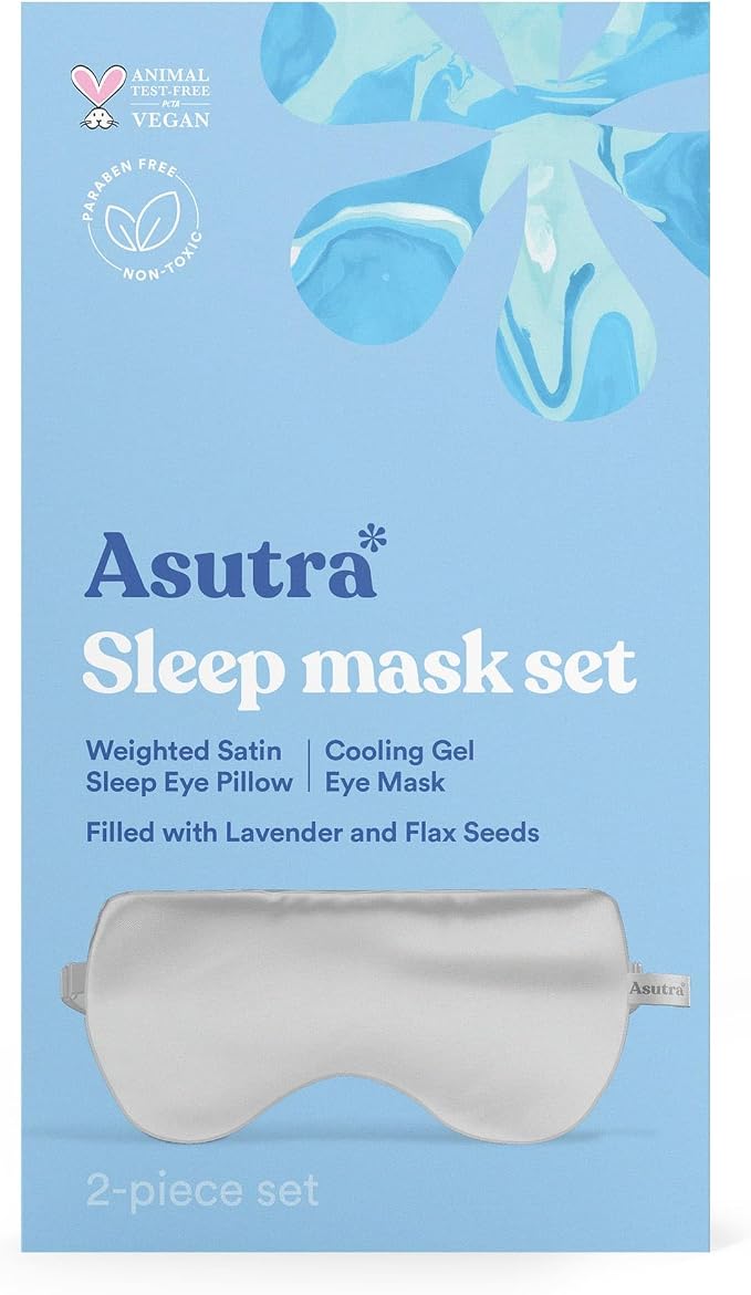 ASUTRA Silk Eye Pillow for Sleep, Weighted Eye Mask, Meditation & Light - Image 2